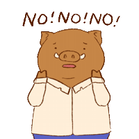 Dr_boar no animals nope stop Sticker