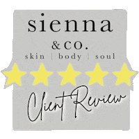 siennaandco skincare facial testimonial 5 star review Sticker