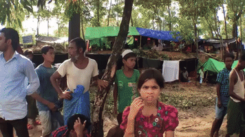 Rohingya Pour Into Makeshift Camps Across Border in Bangladesh