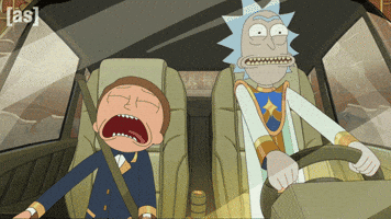 Driving Rick And Morty GIF by Adult Swim