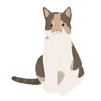 Wagging Cat Tail Sticker by petall