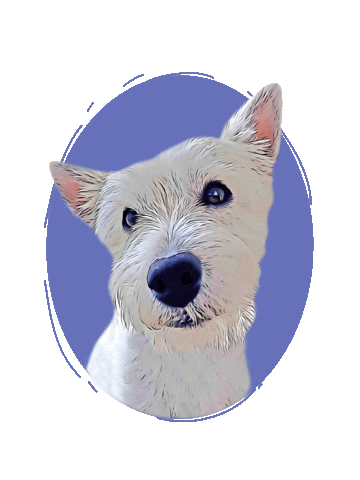 Miles Dog Sticker by HeARTs Speak