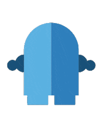 506ai robot roboter 506 blue robot Sticker