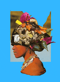 geoffjkim rainbow trippy blue woman GIF