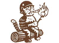 hoteltangodistillery cat tattoo wild camping Sticker