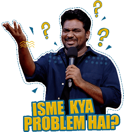 problem sakhtlaunda Sticker by Kaksha Gyarvi