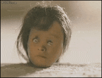creepy head GIF