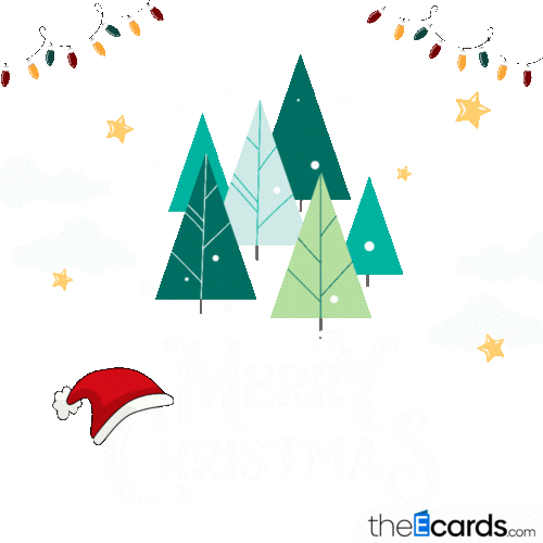 theecards christmas stars merry christmas christmas tree Sticker