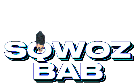 Sqwozbab Sticker by GetBlogger