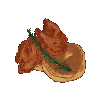 bubbysnyc chicken breakfast brunch pancakes Sticker