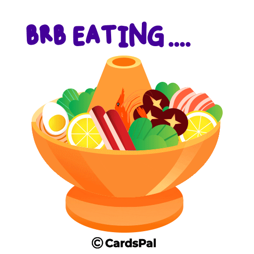 cardspal food eating cny chinese new year Sticker