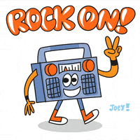 Rock And Roll Boom Box GIF by joeyahlbum