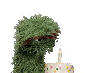 Oscar The Grouch Cake Sticker by Sesame Street