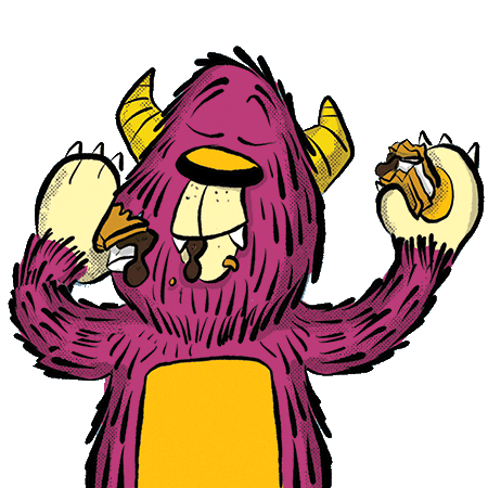 monstersrulebooks giphyupload thumbs up eating eat Sticker