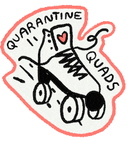 Quarantine Roller Skate Sticker by Jaclyn