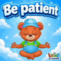 Be Patient Hold On GIF by Lucas and Friends by RV AppStudios