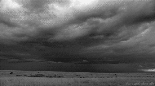 black and white clouds GIF