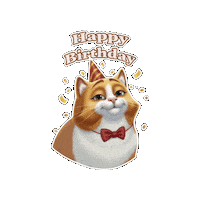 Happy Birthday Cat Sticker by VOKI Games