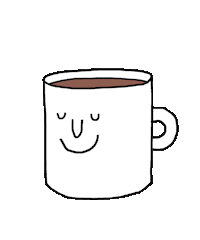 Happy Coffee Time Sticker by Lizz Lunney