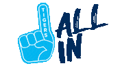 Go Blue All In Sticker by University of Memphis