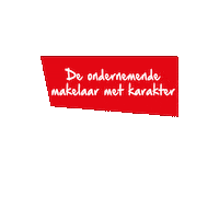 Kooyman_Eigen_Huis makelaar rood karakter ondernemer Sticker