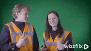 Wizzflix_ fun laugh green laughing GIF