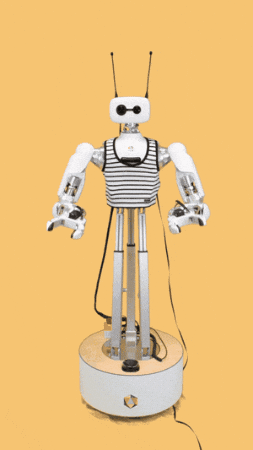 PollenRobotics giphygifmaker hello hey robot GIF