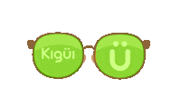 KiguiApp summer sunglasses kiwi gelt Sticker