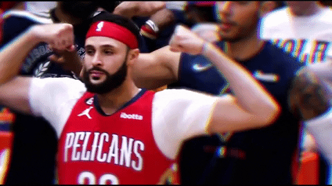 Larry Nance Celebration GIF by New Orleans Pelicans