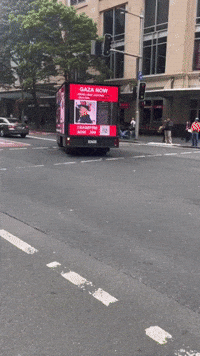 Mobile Billboard in Sydney Calls for Gaza Ceasefire