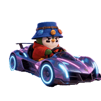 Race Car Driving Sticker by ZaddyFi