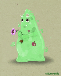 itsjacobarts illustration monster slime digitalart GIF