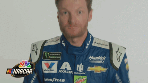 scared dale earnhardt jr. GIF by NASCAR on NBC