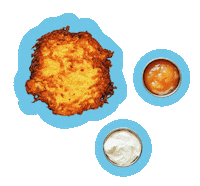 Sour Cream Latkes Sticker by Book of the Month
