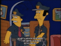 Season 1 Officer Eddie GIF by The Simpsons
