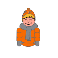 SpireEnergy happy smile winter man Sticker