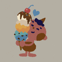 Ice Cream Illustration GIF