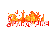 on fire burn Sticker by La Musica