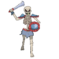 CreateDrop fight skull skeleton sword Sticker