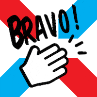 Bravo Clapping Hands Sticker by Luxembourg - Let's make it happen