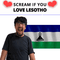 Lesotho Flag Ls Sticker