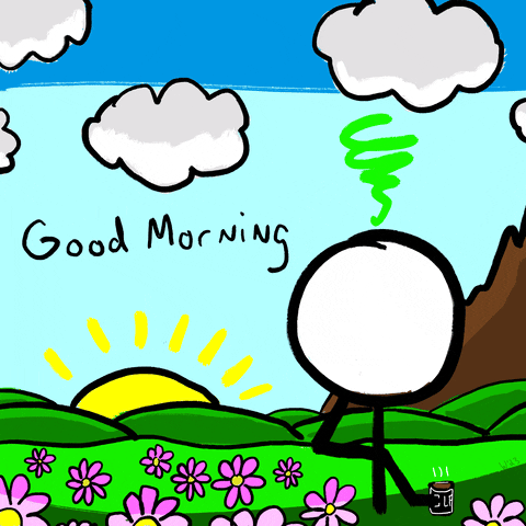 Good Morning Friends GIF by Stoner Stick People
