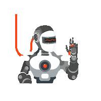 Robot Thank You Sticker by SGInnovate