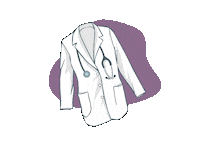 UTHealthHouston white coat uthealth uthealth houston Sticker