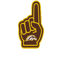 Number 1 Sticker by WMU Broncos