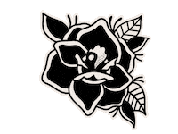 Black Rose Love Sticker