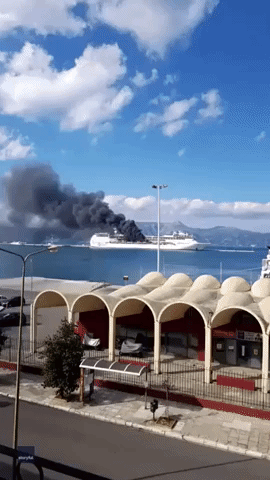 Fire Breaks Out Aboard Cruise Ship at Corfu Port