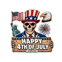 Independence Day Halloween Sticker