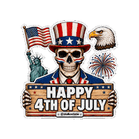 Independence Day Halloween Sticker