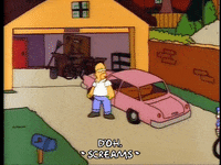 homer simpson running GIF